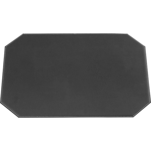 Place Mat, Cut Corners, 17" x 12" x 1/10", Black