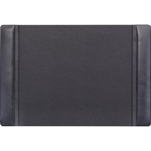 Desk Pad, With Side-Rail, 17-1/4"Wx25-1/2"Lx1/2"H, Black