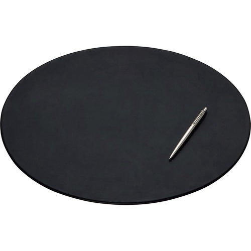 Pad, Conference, Leather, Oval, Black, 17x14
