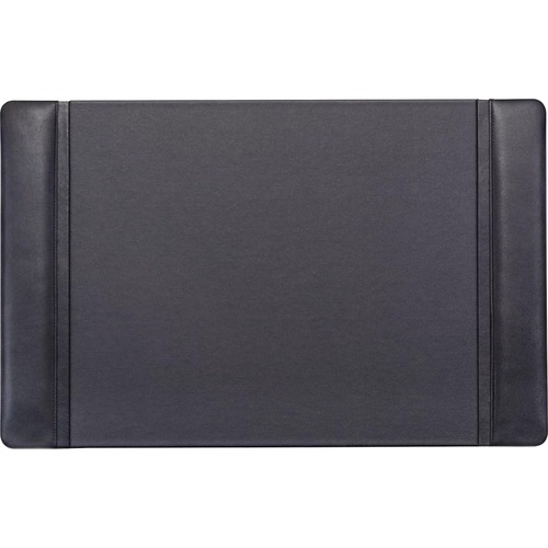 Desk Pad, With Side-Rail, 14"Wx22"Lx3/5"H, Black