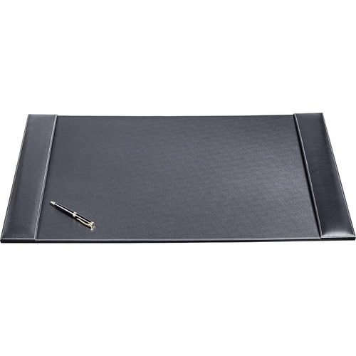 Desk Pad, Side Rails, Rustic, 34"x20"x1/2", Black