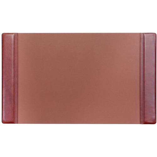 Desk Pad, W/ Side-Rail, 20"Wx34"Lx1/2"H, Mocha