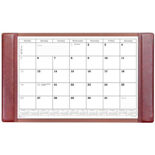 Desk Pad, With Calendar Insert, Mocha, 34" x 20" x 1/2", BN