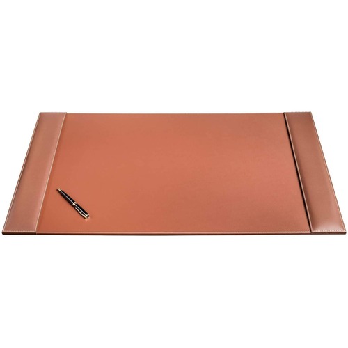 Desk Pad, With Side-Rail, 20"Wx34"Lx1/2"H, Rustic Brown