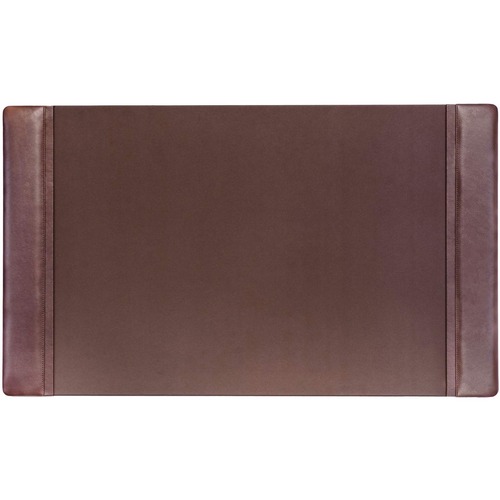Desk Pad, W/ Side-Rail, 20"Wx34"Lx1/2"H, Chocolate Brown