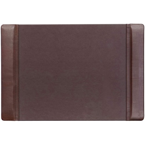 Desk Pad, With Side-Rail, 17-1/4"x25-1/2"x1/2", Chocolate Brown