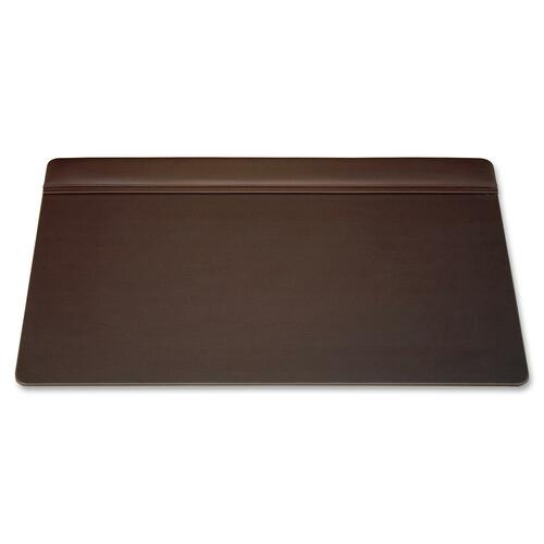Desk Pad, With Top-Rail, 20"Wx34"Lx1/2"H, Chocolate Brown