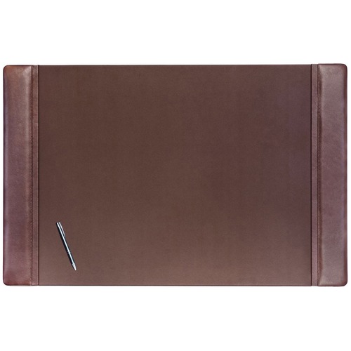 Desk Pad, With Side-Rail, 24"Wx38"Lx3/5"H, Chocolate Brown