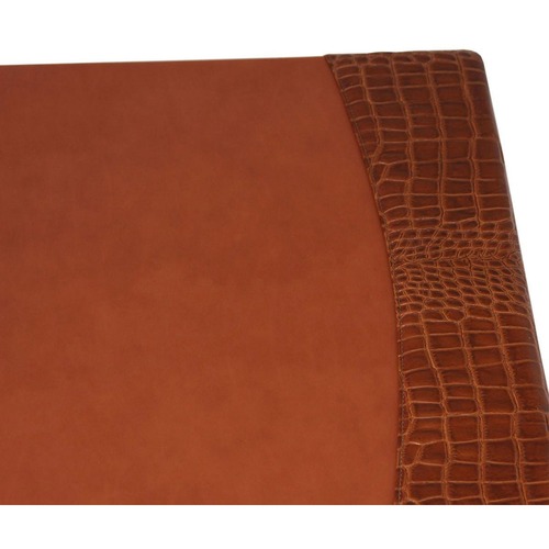 Desk Pad, Crocodile, Cognac, 20" x 34" x 3/5", BN