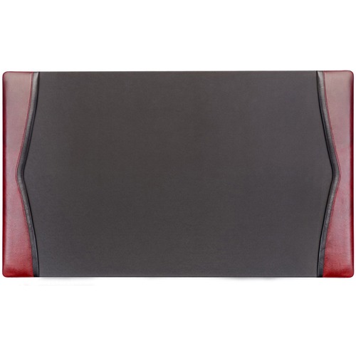 Desk Pad, Side Rails With Trim, 34" x 20" x 1/2", Brown/Black