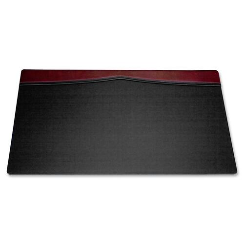 Desk Pad, Top Rail With Trim, 34" x 20" x 1/2", Brown/Black
