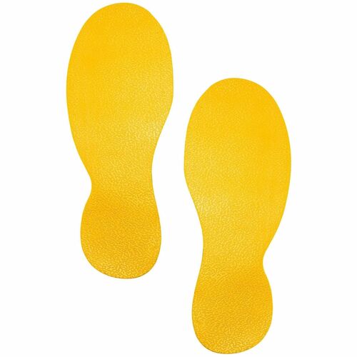 Floor Marking, Foot, Yellow 10/PK