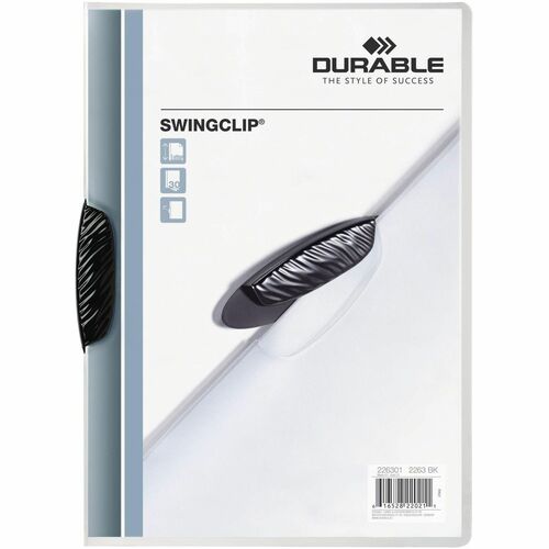 Cover, Report, Swing Clip, Black 25/BX