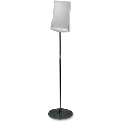 Holder, Sign, Floor, Letter Size, Gray