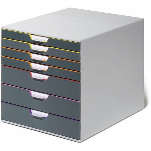 Drawer Box, Gray Drawers, 11-1/2"Wx14"Dx11"H, Multi
