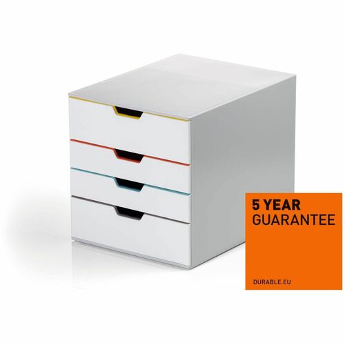 Organizer, Drawer, Desk, 4, White