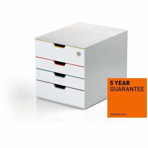 Organizer, Drawer, Desk, Keyed, White