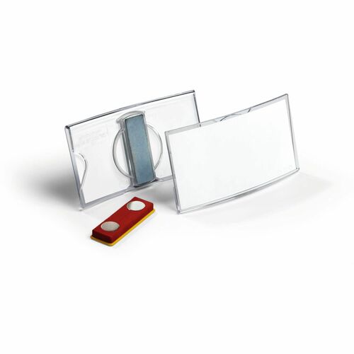 Magnetic Clip Convex Badge Holder, Clear 25/BX
