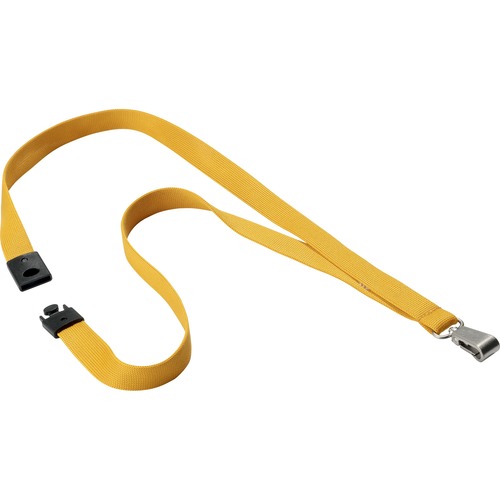 Premium Textile Lanyard, 5 Inch, Ochre 10/BX