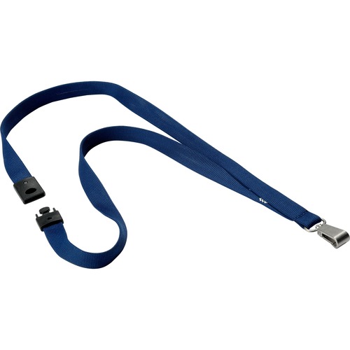 Premium Textile Lanyard, 5 Inch, Blue 10/BX