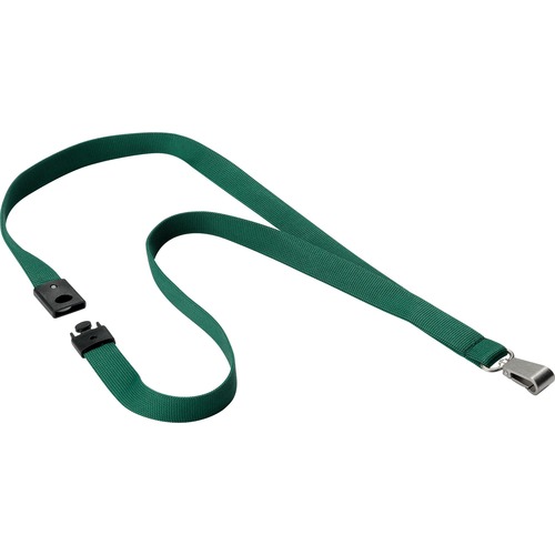 Premium Textile Lanyard, 5 Inch, Dark Green 10/BX