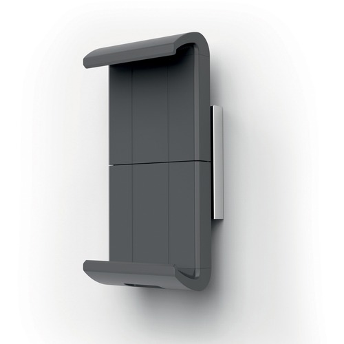 Tablet Holder, Wall, 3-3/10" W x 7-1/10" D x 2" H, Silver