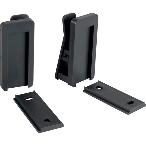 Tablet Wall Dock, Clips, Plastic, 2.2 lb Cap, 0.4" Diameter Cap, Gray