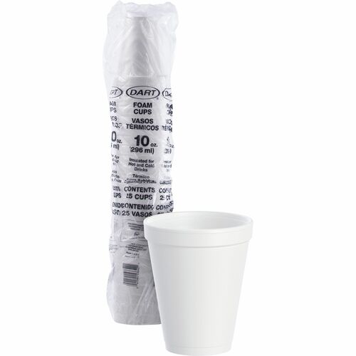 Cup, Foam, 10 Ounce, White 25/BG