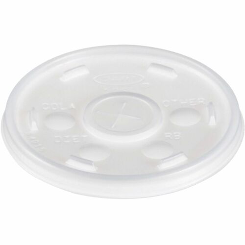 Lid, 10 Oz, HIPS Straw 100/PK