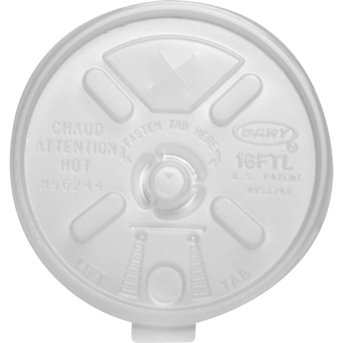 Lid, Cup, Fold Tab, Straw, 12-24, 100/BG 10/CT