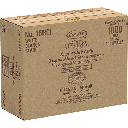 Lid, Cup, F/12-24, White, 100/PK 10/CT