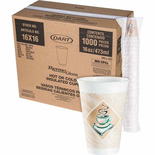 Cup, Foam, Design, Cafe G, 16 Ounce, 20/PK 40/CT