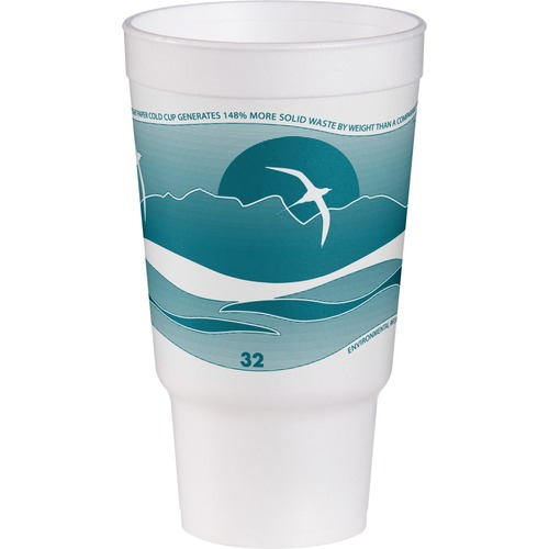Cup, 32 Oz EPS Foam Pedestal, 16/PK 25/CT
