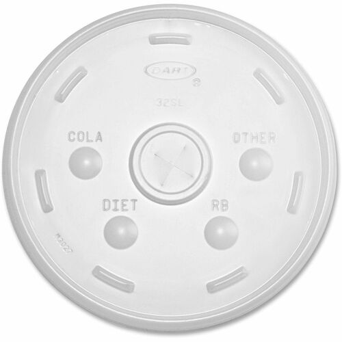 Lids, For Hot/Cold Foam Cups, Straw/Slotted, Large, TLT, 100/PK Per Carton 10/CT