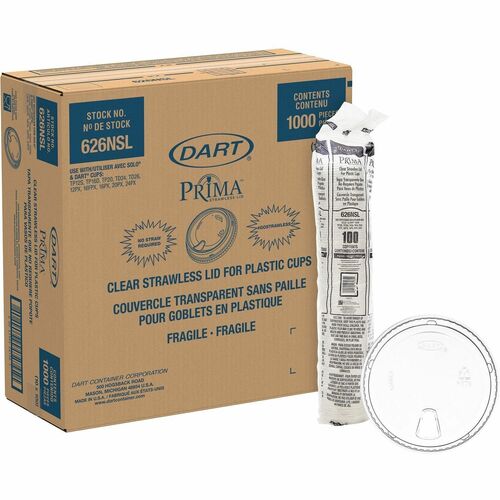 Lid, 12-24 Ounce, Pet, Strawless, 100/Pk 10/CT