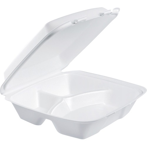 Tray, 9x9, Large, Foam, 3 Compartment, 100/PK 2/CT
