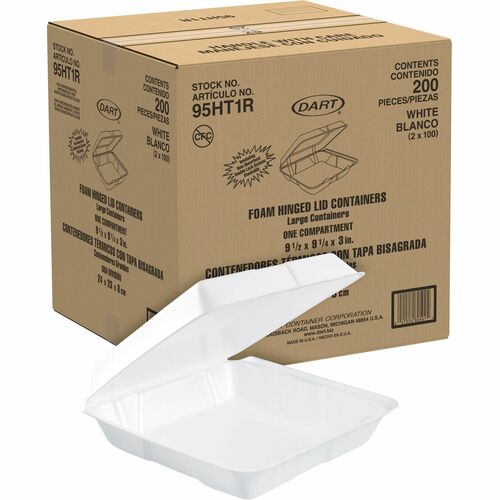 Container, 1 Compartment, Large, 100/PK 2/CT