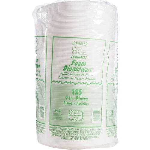 Plate, Plastic, 9", White 125/PK