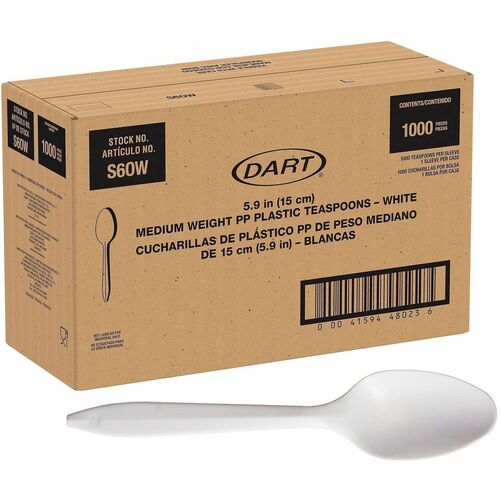 Cutlery, Spoon, Polypropylene, White 1000/CT