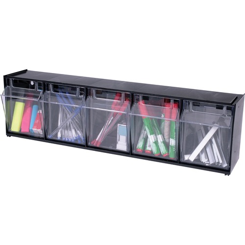 Bin, Storage, 5 Unit, Black