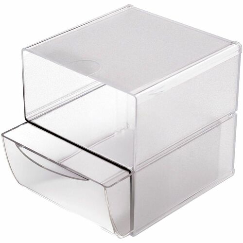 Cube, 1 Drawer 2 Clips, Clear