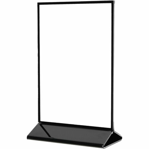 Signholder, Y, 8.5x11, Clear, Black