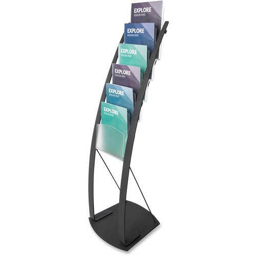 Stand, Literature, Floor, Black