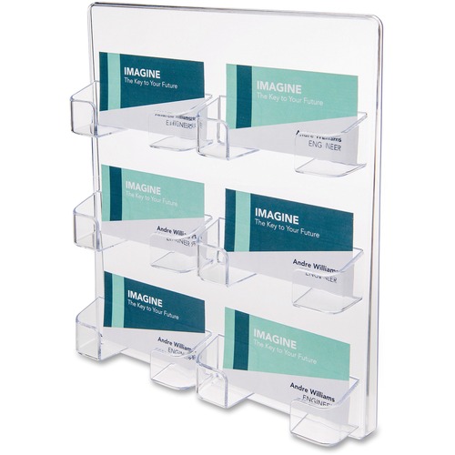 Holder, Wallmount, Business Card, Clear
