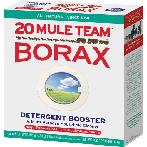 Detergent, Laundry, Borax, Powder, 4 lb 4/CT