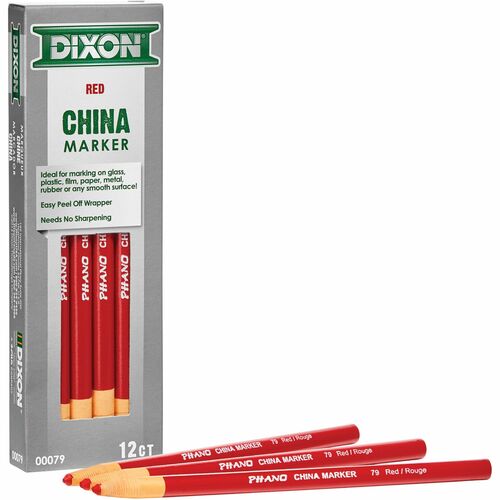 Marker, China, Paper-Wrap, Red 12/DZ
