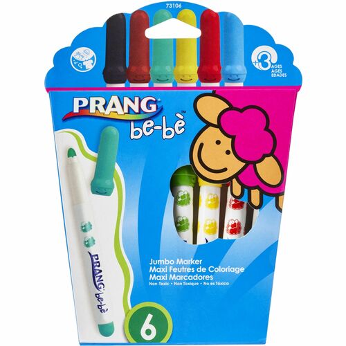 Prang Be-Be Jumbo Markers, Ast 6/ST
