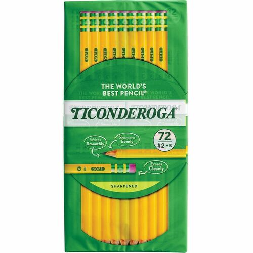Pencil, #2, Yellow, Sharpened 72/PK