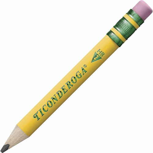 Pencils, Short, 3.6mm Dia x 4.5"L, Yellow Barrel 12/BX
