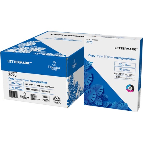 Paper, Copy, 8.5x11, 20 lb, 500 Sheets 8/CT